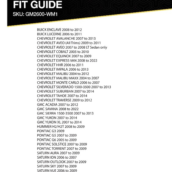 💜GM2600-WM1 Single or Double DIN Car Stereo Install Kit Comp w/ 2004-Up SELECT - Picture 5 of 10